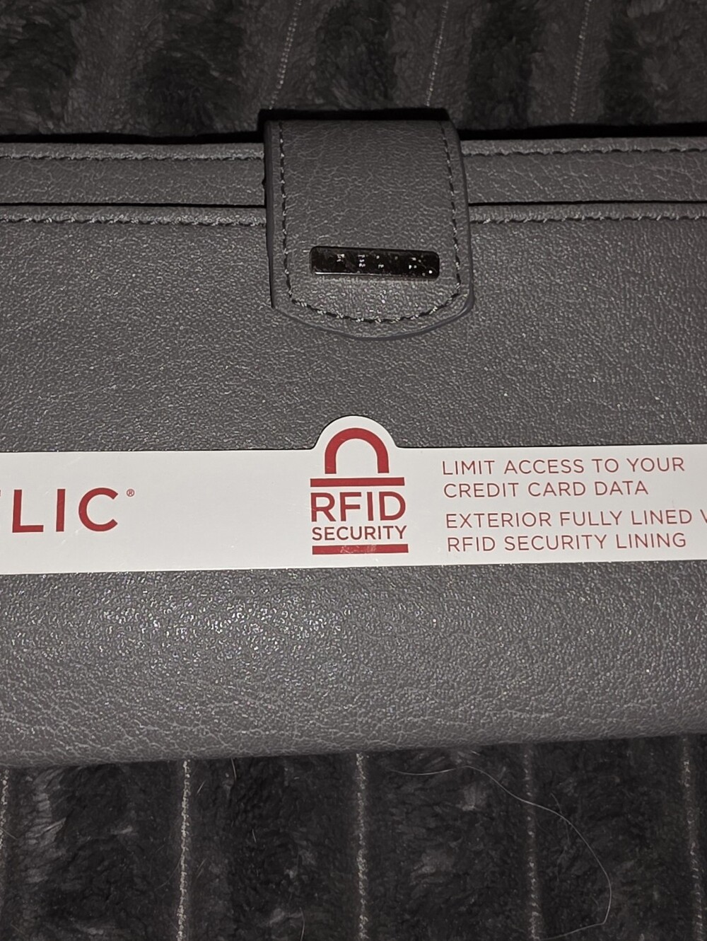 New Gray Relic Wallet With RFID Security Protection